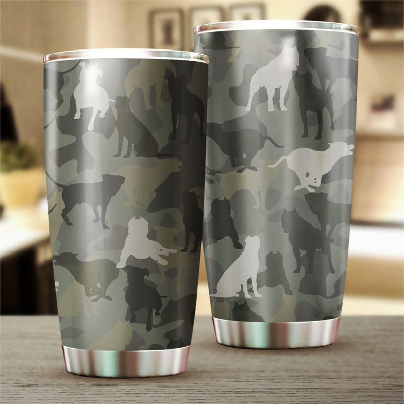 American Pit Bull Terrier Camo Tumbler Cup