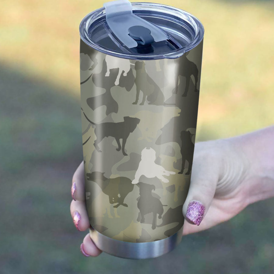 American Pit Bull Terrier Camo Tumbler Cup