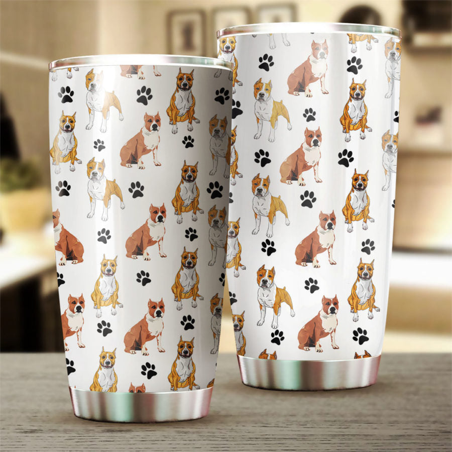 American Pit Bull Terrier Paw Tumbler Cup