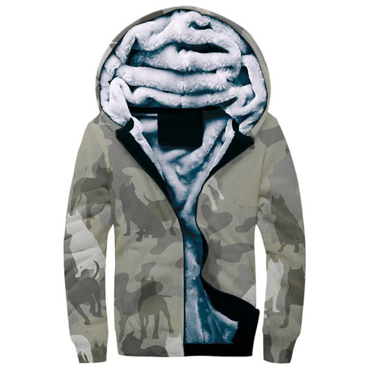 American Staffordshire Terrier Camo Fleece Hoodie