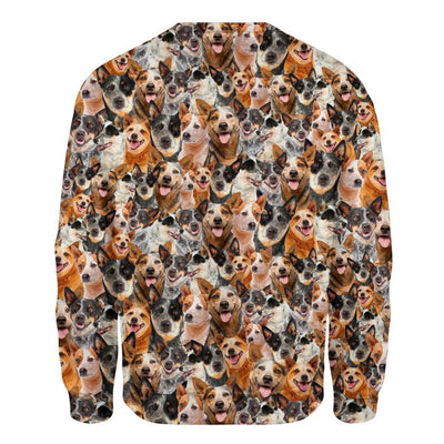 Australian Cattle Dog - Full Face - Premium Sweater