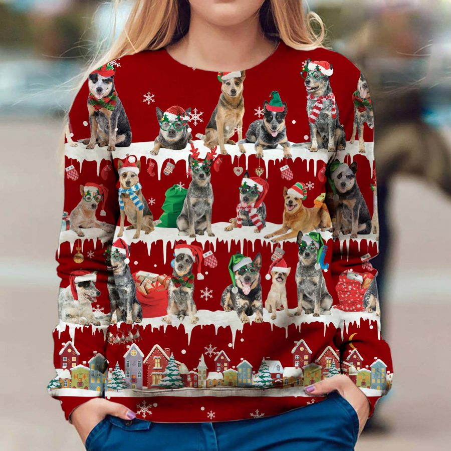 Australian Cattle Dog - Snow Christmas - Premium Sweater