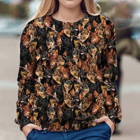 Australian Kelpie - Full Face - Premium Sweater