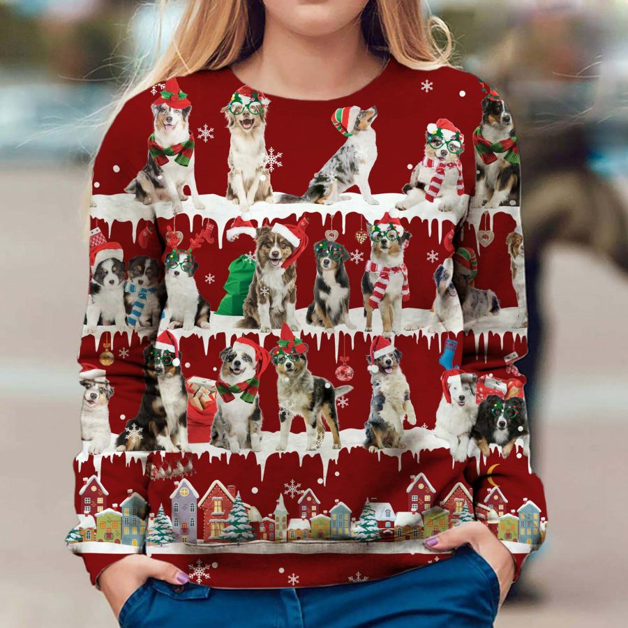 Australian Shepherd - Snow Christmas - Premium Sweater