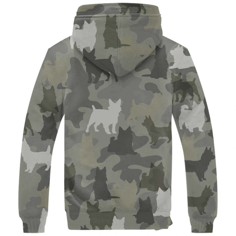 Australian Terrier Camo Fleece Hoodie