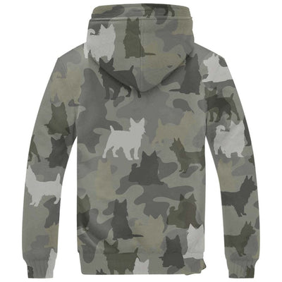 Australian Terrier Camo Fleece Hoodie