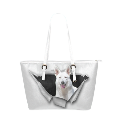Berger Blanc Suisse Leather Tote Bag
