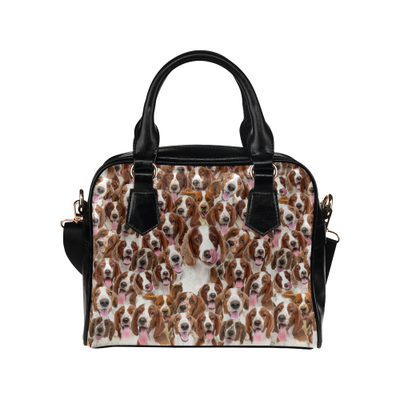 Welsh Springer Spaniel Face Shoulder Handbag