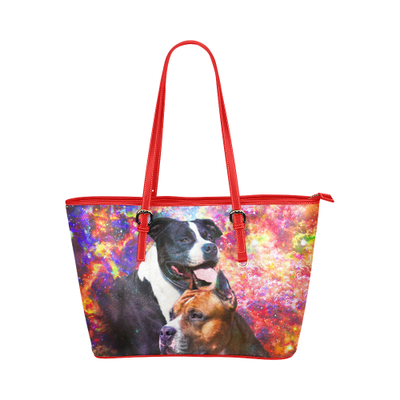 American Staffordshire Terrier Leather Tote Bag