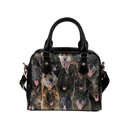 Belgian Shepherd Face Shoulder Handbag