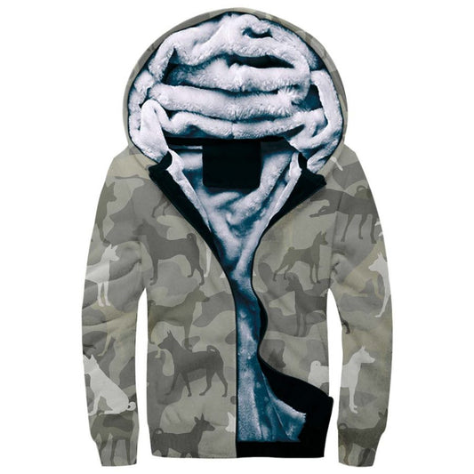 Basenji Camo Fleece Hoodie