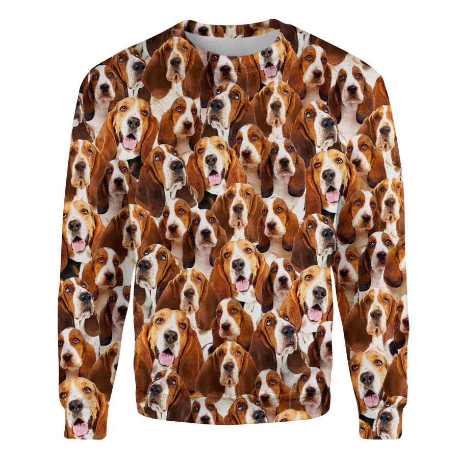 Basset Hound - Full Face - Premium Sweater