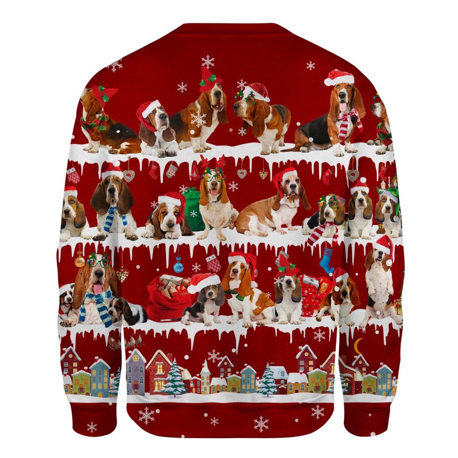 Basset Hound - Snow Christmas - Premium Sweater