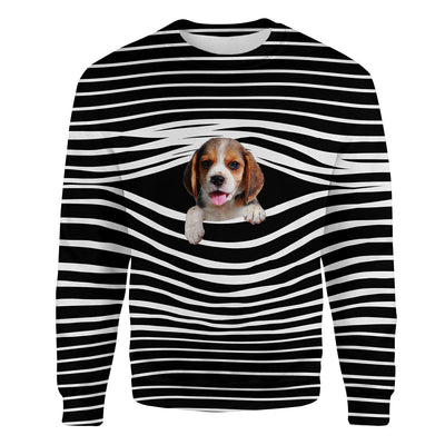 Beagle - Stripe - Premium Sweater