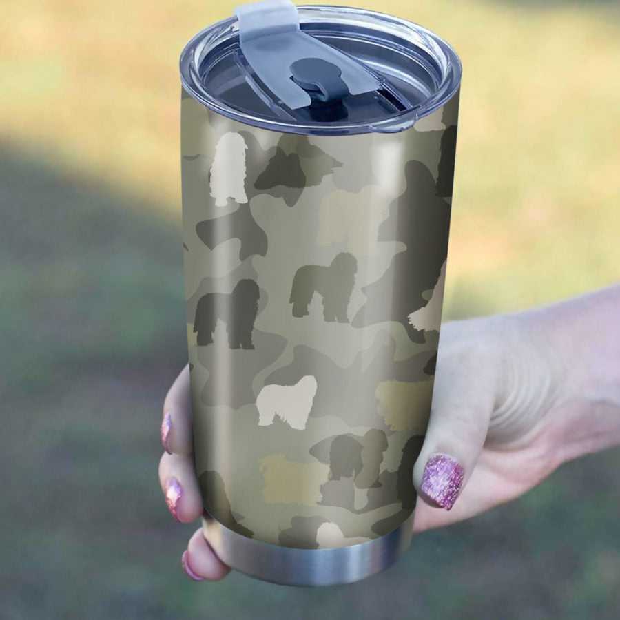 Bergamasco Shepherd Camo Tumbler Cup