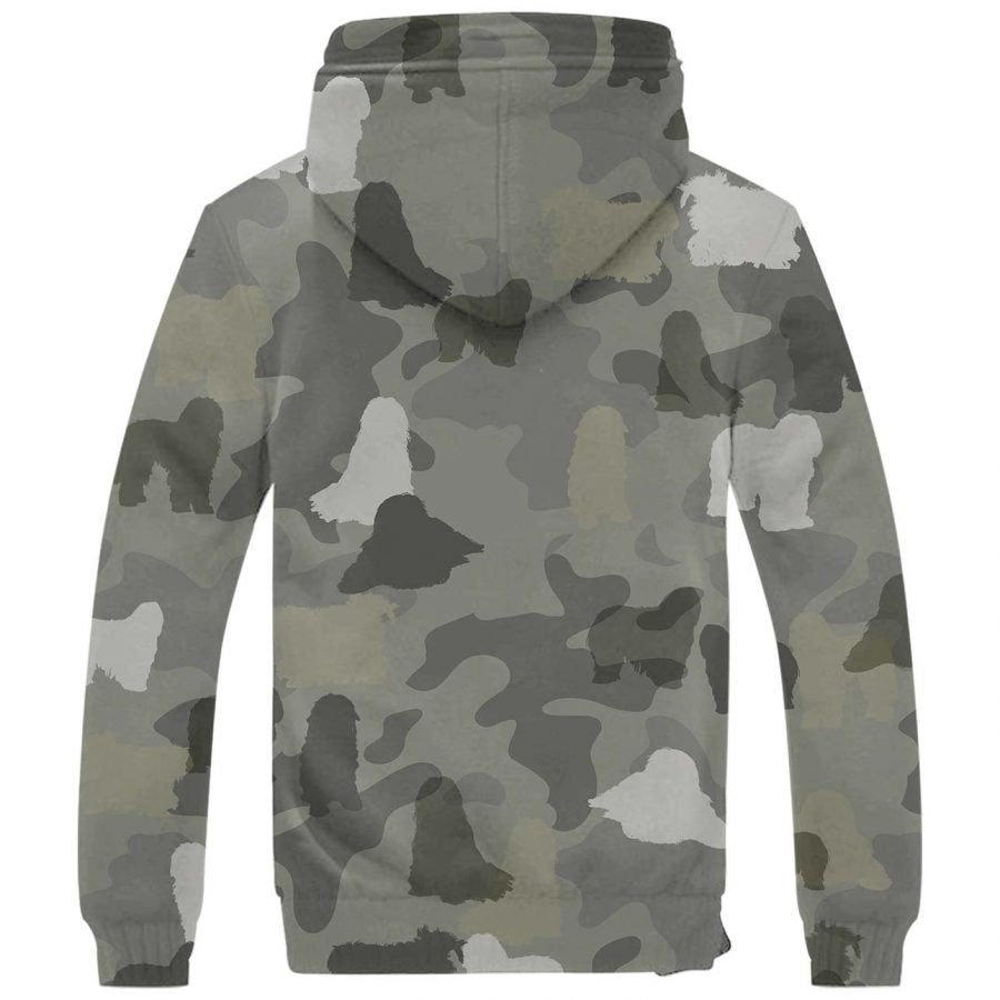 Bergamasco Shepherd Camo Fleece Hoodie