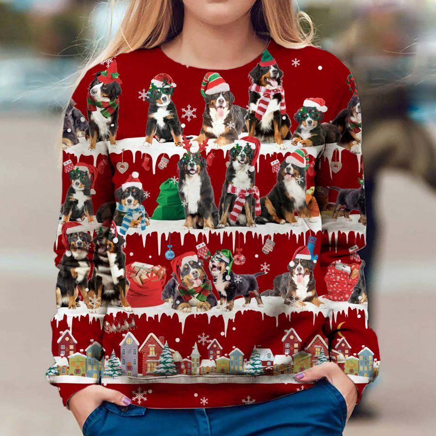 Bernese Mountain Dog - Snow Christmas - Premium Sweater