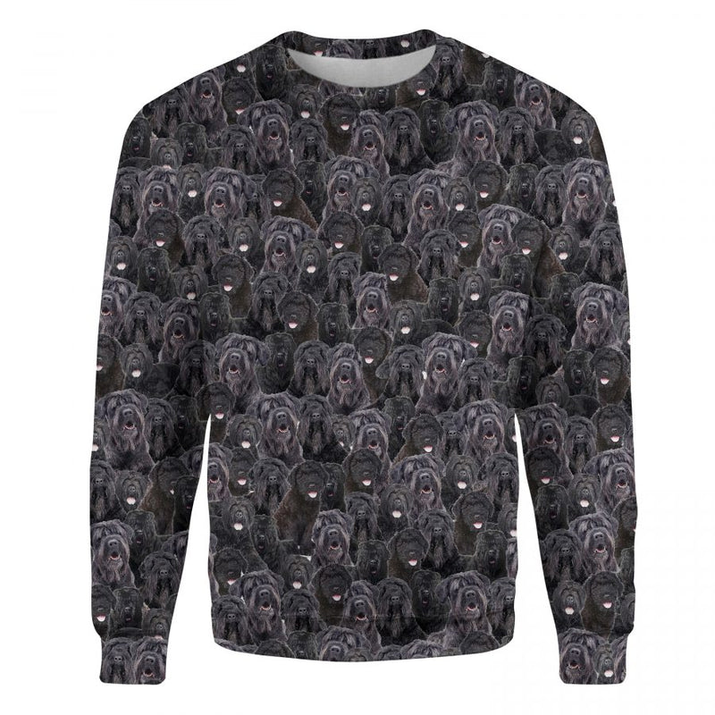 Black Russian Terrier - Full Face - Premium Sweater