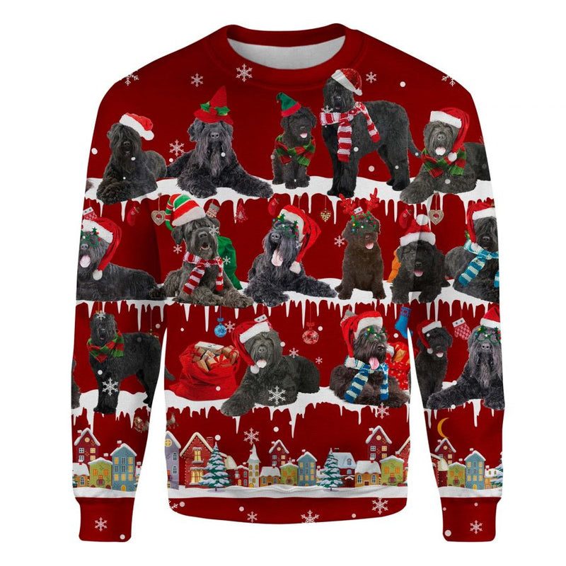 Black Russian Terrier - Snow Christmas - Premium Sweater