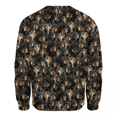 Black and Tan Coonhound - Full Face - Premium Sweater