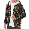 Black and Tan Coonhound Full Face Fleece Hoodie