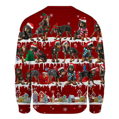 Black and Tan Coonhound - Snow Christmas - Premium Sweater
