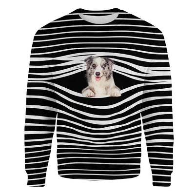 Blue Merle Collie - Stripe - Premium Sweater