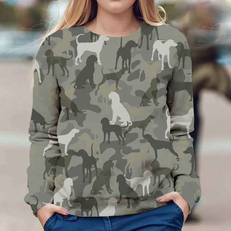 Bluetick Coonhound - Camo - Premium Sweater