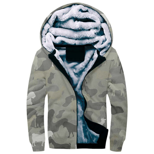 Boer Goat Camo Fleece Hoodie