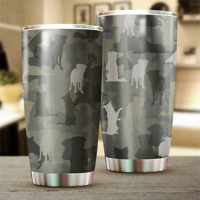 Border Collie Camo Tumbler Cup