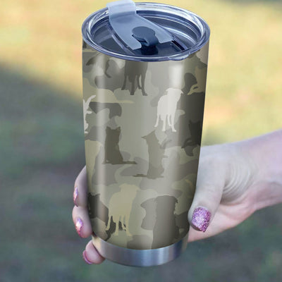 Border Collie Camo Tumbler Cup