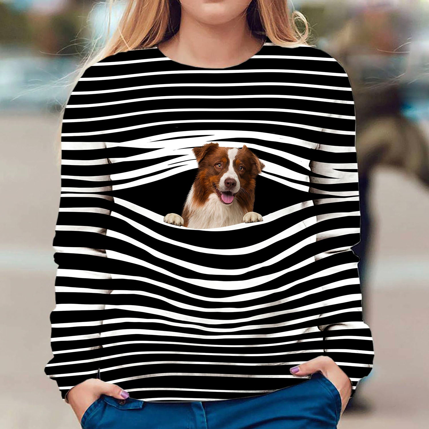 Border Collie - Stripe - Premium Sweater