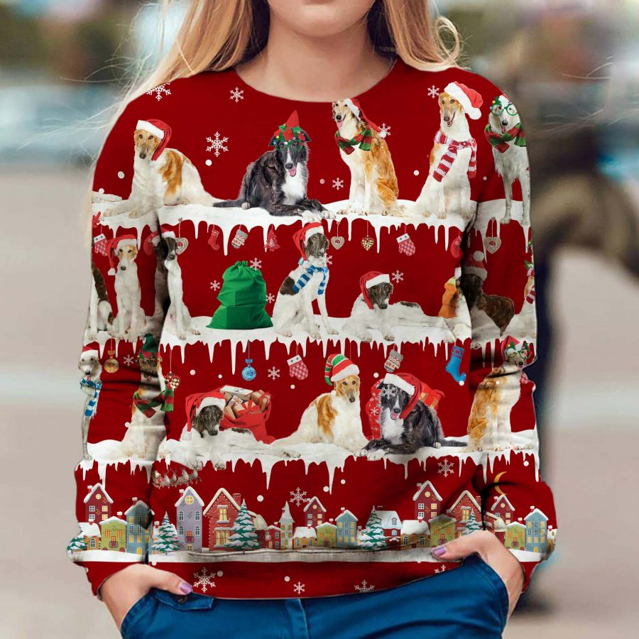 Borzoi - Snow Christmas - Premium Sweater