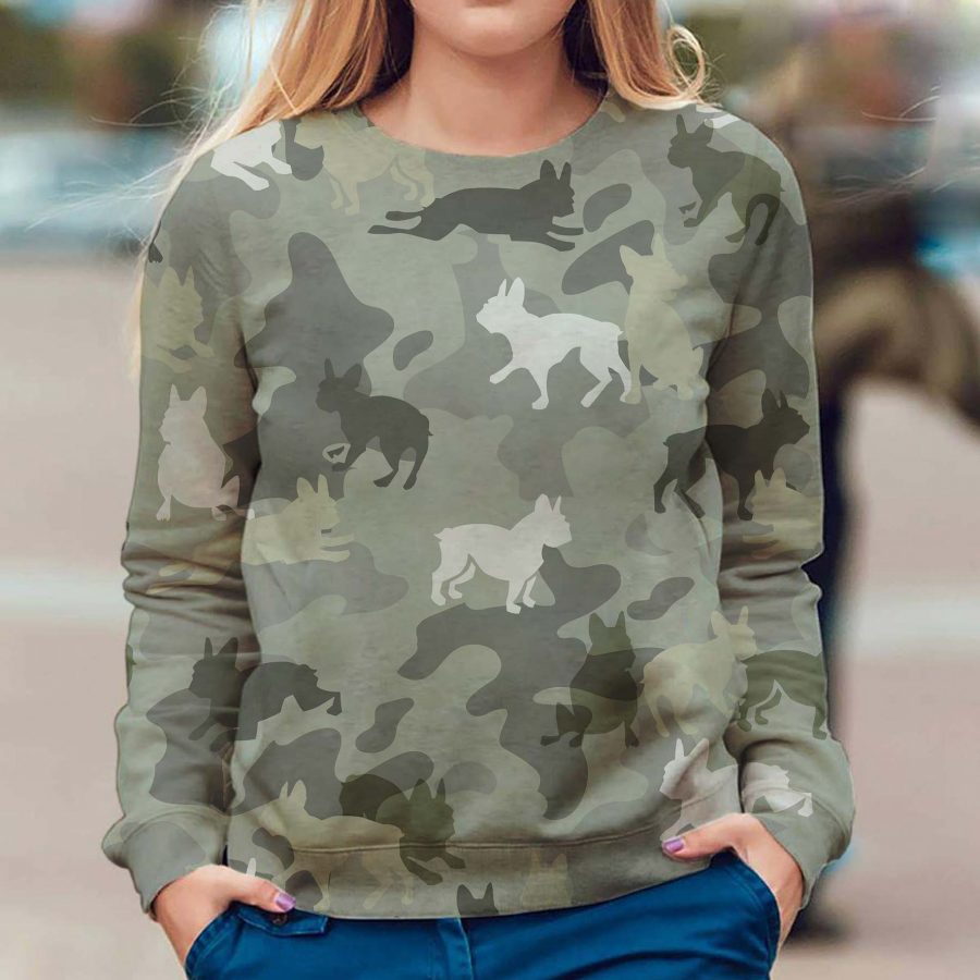 Boston Terrier - Camo - Premium Sweater