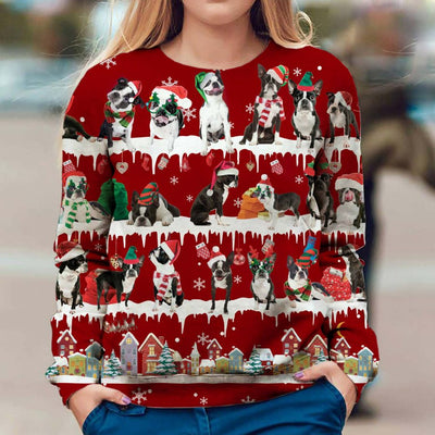 Boston Terrier - Snow Christmas - Premium Sweater
