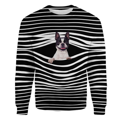 Boston Terrier - Stripe - Premium Sweater