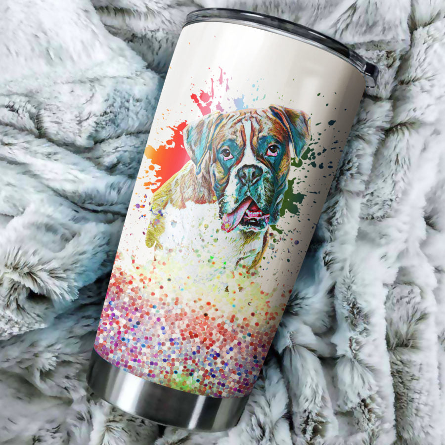 Boxer Art Color Tumbler Cup