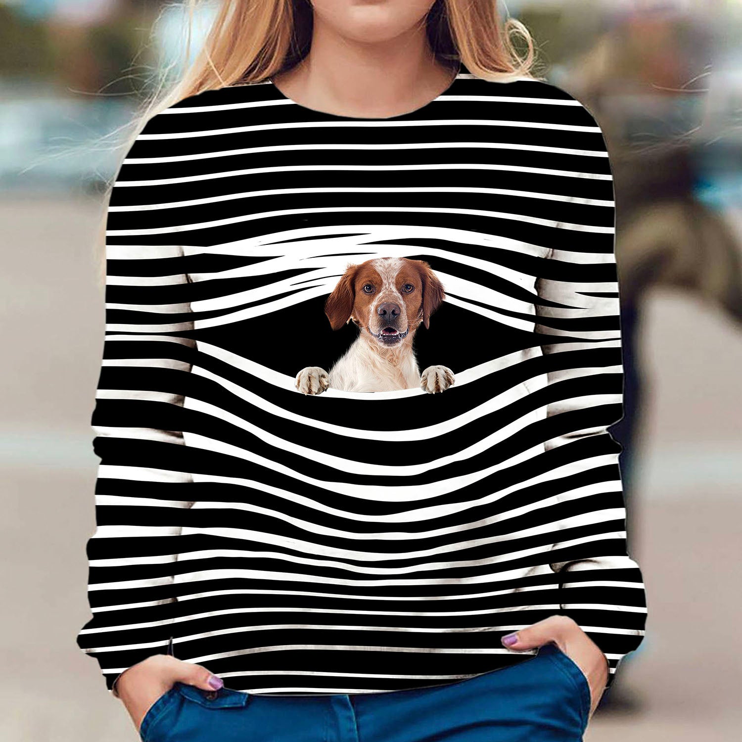 Brittany - Stripe - Premium Sweater