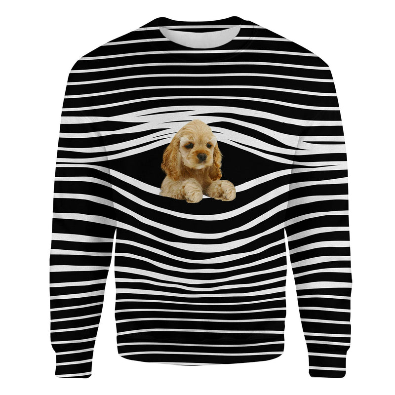 Buff Cocker Spaniel - Stripe - Premium Sweater