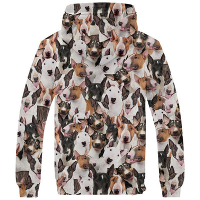 Bull Terrier Full Face Fleece Hoodie