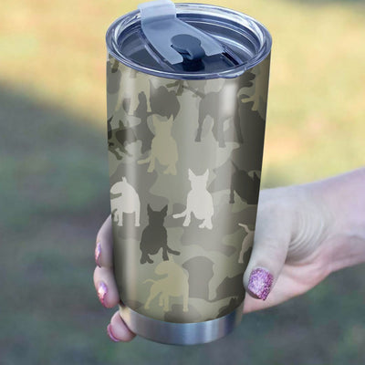 Bull Terrier Camo Tumbler Cup