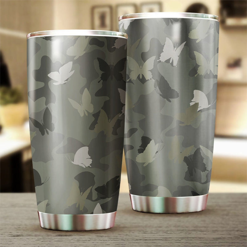 Butterfly Camo Tumbler Cup