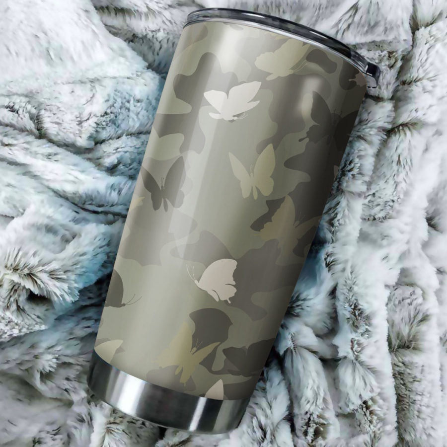 Butterfly Camo Tumbler Cup