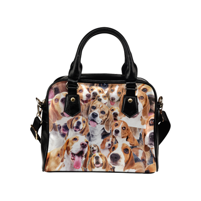 Beagle Face Shoulder Handbag
