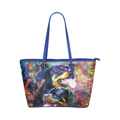 Rottweiler Leather Tote Bag