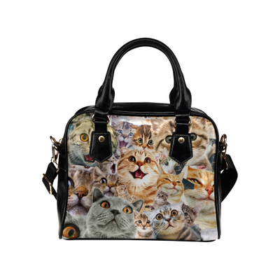 Cats Face Shoulder Handbag