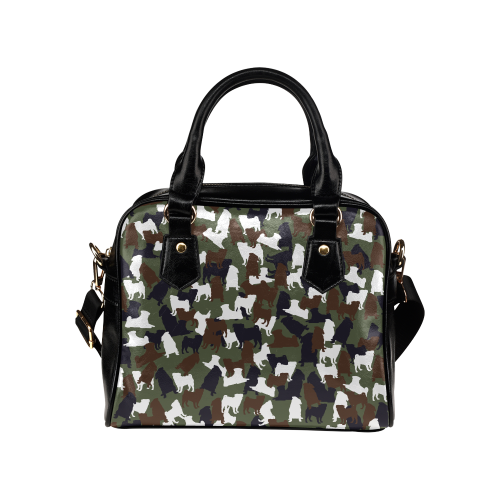 Pug Camo Shoulder Handbag