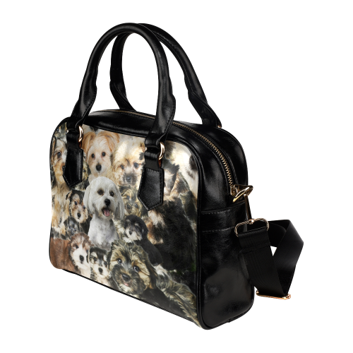 Morkie Face Shoulder Handbag