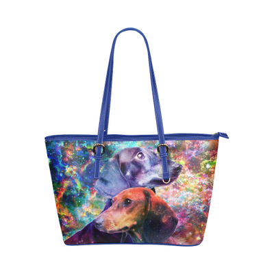 Dachshund Leather Tote Bag