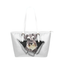 Schnauzer Leather Tote Bag